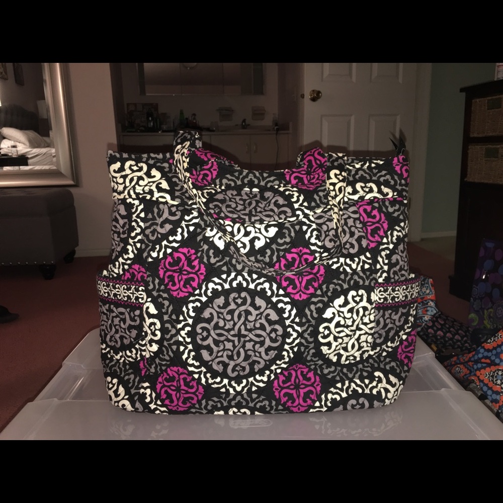 Vera Bradley Black and Pink Tote Bag